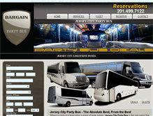 Tablet Screenshot of jerseycitypartybus.com